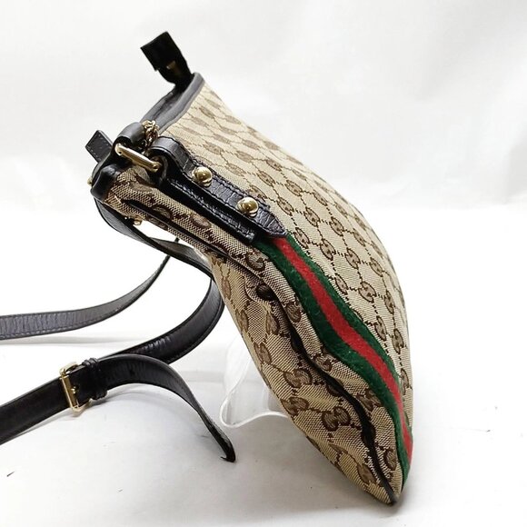 Authentic Gucci Sherry Line Brown Canvas Shoulder Bag mn514-113025 - Picture 4 of 16